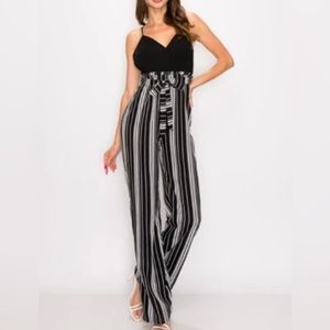 Privy Elegant Black and White Jumpsuit